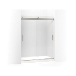 Kohler® 706009-D3-MX Levity® Sliding Shower Door, Frameless Frame, Frosted Tempered Glass, Matte Nickel, 1/4 in THK Glass, 66-11/16 in H Opening, 56-5/8 to 59-5/8 in W Opening