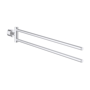 GROHE 40308003 40308_3 Atrio® New Double Round Towel Bar, 18-1/2 in L Bar, Metal