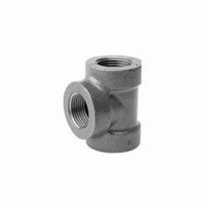 Ward Mfg 1.BCT Straight Pipe Tee, 1 in, FNPT, 125 lb, Cast Iron, Black