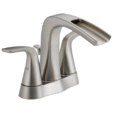 DELTA® 25724LF-SS-ECO Tolva® Centerset Bathroom Faucets, Stainless, 2 Handles, 1.2 gpm Flow Rate