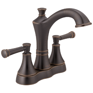 DELTA® 25757LF-RB 2 Handle Centerset Bathroom Faucet, Venetian Bronze
