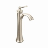 Moen® 4507BN Bathroom Faucet, Wynford™, 1.5 gpm Flow Rate, 9 in H Spout, 1 Handle, Pop-Up Drain, 1 Faucet Hole, Brushed Nickel, Function: Traditional