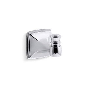 Kohler® 26540-CP Grand Robe Hook, 2-7/8 in OAH x 3-5/8 in OAD, Stainless Steel/Zinc, Polished Chrome