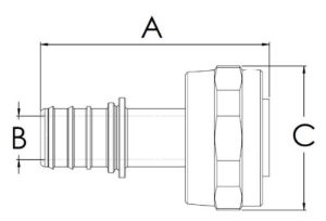REHAU® 431463-001 3/4" EVERLOC+™ x R-20 Nickel Plated Manifold Outlet