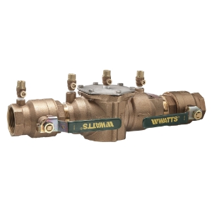 WATTS® 0062616 007 Double Check Valve Assembly, 1-1/2 in Nominal, Quarter-Turn Ball Valve, Bronze Body