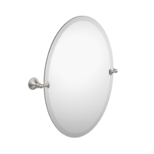 Moen® DN2692BN Tilting Mirror, Glenshire®, Oval, 22.81 in Dia x 26 in L x 3.17 in W, Brushed Nickel