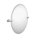 Moen® DN2692BN Tilting Mirror, Glenshire®, Oval, 22.81 in Dia x 26 in L x 3.17 in W, Brushed Nickel