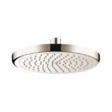 Hansgrohe 26465821 Croma 220 AIR 1-Jet Shower Head, (1) RainAir Spray, 2.5 gpm Maximum, Round Head, Ceiling Mount, Brushed Nickel