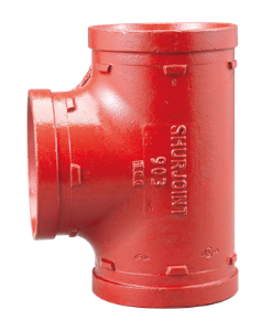 VSH SHURJOINT® SJT90325P Model 903 Short Radius Tee, 2-1/2 in Nominal, Grooved End Style, Ductile Iron, Painted