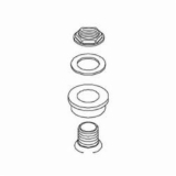 Kohler® 18376 Urinal Spud Assembly, 3/4 in