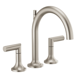 Brizo® T67375-BNLHP Odin® Roman Tub Faucet - Less Handles, Commercial/Residential, 9 to 16 in Center, Brushed Nickel, 2 Handles