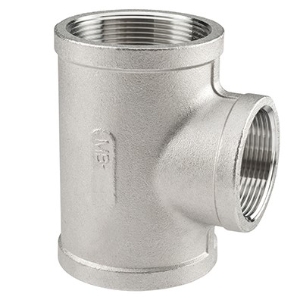 Merit Brass K406-161612 Pipe Reducing Tee, 1 x 1 x 3/4 in, 150 lb, 304/304L Stainless Steel