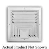 TRUaire™ A503M 08X08 Flush Louvered Face Directional Diffuser, 8 x 8 in, Square, Aluminum, Powder Coated