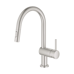 GROHE 31359DC2 31359_2 Minta® Pull-Down Kitchen Faucet With Touch Technology, 1.75 gpm Flow Rate, Supersteel, 1 Handle, 1 Faucet Hole, Residential