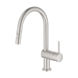 GROHE 31359DC2 31359_2 Minta® Pull-Down Kitchen Faucet with Touch Technology, 1.75 gpm Flow Rate, Supersteel, 1 Handle, 1 Faucet Hole, Residential