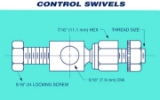 Valley Tool and Design Control Swivel, 5/16 - 24 x 41/64 Thread, C12L14 Steel Plated