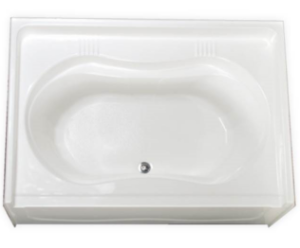 Clarion 60'' Garden Tub W/ 22'' Apron - Rear Center Drain White