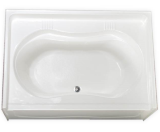 Clarion RE3100MDX-WH 60'' Garden Tub W/ 22'' Apron - Rear Center Drain, White