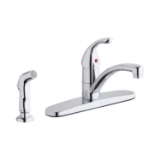 Elkay® LK1001CR Kitchen Faucet, Everyday, 1.5 gpm Flow Rate, Swivel Spout, Polished Chrome, 1 Handle, 4 Faucet Holes