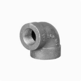 Ward Mfg D.B300L Straight Pipe 90 deg Elbow, 1/2 in, FNPT, 300 lb, Malleable Iron, Black