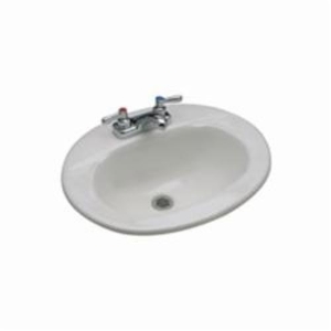 Zurn® Z5344 Z5340 Lavatory Sink, Rectangle Shape, 4 in Faucet Hole Spacing, 18 in W x 20 in D x 5-3/4 in H, Wall Mount, Vitreous China, White