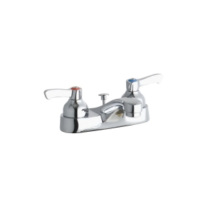 Elkay® LK403L2 Exposed Centerset Bathroom Faucet, Polished Chrome, 2 Handles, Pop-Up Drain, 0.5 gpm Flow Rate