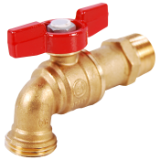 LEGEND® 107-168 T-537 Ball Valve Hose Bibb, 3/4 in Nominal, MNPT/C End Style, Brass Body, T-Handle Actuator