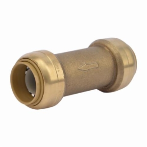 Sharkbite® U2016-0000LF General Purpose Spring Check Valve, 3/4 in Nominal, Push-Fit End Style, Brass Body, EPDM/Acetal/Polysulfone Softgoods