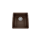 Blanco 440078 PERFORMA™ SILGRANIT® II Composite Bar Sink, Café, Rectangle Shape, 15-1/2 in L x 15 in W x 9 in D Bowl, 17-1/2 in W x 17 in H, Undermount, Granite