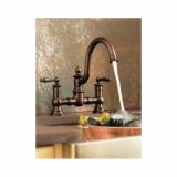 Moen® S713ORB Waterhill™ Bridge Kitchen Faucet, 1.5 gpm Flow Rate, 8 in Center, Oil Rubbed Bronze, 2 Handles