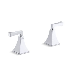 Kohler® T467-4V-CP Memoirs® Stately Deck-Mount Bath Faucet Handle Trim, Polished Chrome