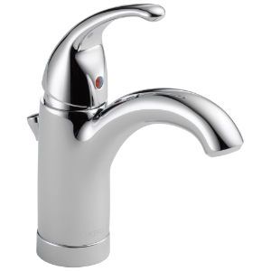 Peerless® P188624LF Apex® Lavatory Faucet, Commercial, 1.2 gpm Flow Rate, 3-11/16 in H Spout, 1 Handle, 50/50 Pop-Up Drain, 1/3 Faucet Holes, Polished Chrome, Function: Traditional