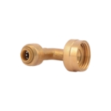 Sharkbite® U2276LF Dishwasher Elbow, 200 psi, 200 deg F, 1/4 X 3/4 in Garden Hose Nut, Brass, Tan