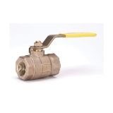 Milwaukee Valve BA-400 A 100 2-Piece Ball Valve With Handle, 1 in Nominal, Thread End Style, Cast Bronze Body, Full Port, RPTFE Softgoods, Domestic