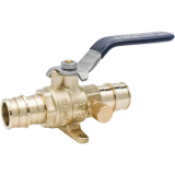 LEGEND® 101-565NL T-1960NL Drop Ear Ball Valve with Drain, 1 in Nominal, PEX End Style, DZR Forged Brass Body, Full Port