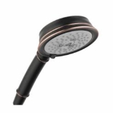 Hansgrohe 04072920 Croma C 100 3-Jet Hand Shower, 2.5 gpm Flow Rate, 3 Sprays, 4-1/2 in Dia Head, 1/2 in Connection, Rubbed Bronze