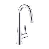 GROHE 32283003 Ladylux® Pull-Down Kitchen Faucet, 1.75 gpm, Polished Chrome, 1 Handle, 1 Faucet Hole, Residential
