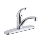 Elkay® LK1000CR Kitchen Faucet with Escutcheon, Everyday, 1.5 gpm Flow Rate, Swivel Spout, Polished Chrome, 1 Handle