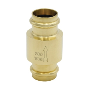 LegendPress™ 105-453NL P-450NL Forged In-Line Check Valves, 1/2 in Nominal, Press End Style, Brass Body