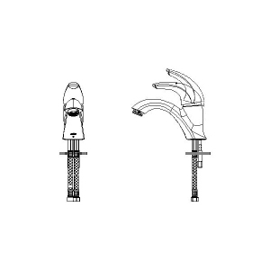 DELTA® 22C651 TECK® Lavatory Faucet, 0.5 gpm Flow Rate, 2-3/4 in H Spout, 1 Handle, 1 Faucet Hole, Chrome, Traditional