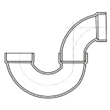 Lesso® 4in PVC DWV P-Trap (H × H) LP706X-040