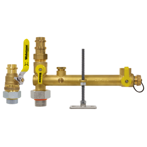 Webstone H-81653W-DUBV H-X165-KIT Ball Valve, 3/4 x 3/4 in Nominal, FIP Union x Press End Style, Full Port