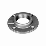 Ward Mfg 2.NMFF Floor Flange, 2 in Nominal, Malleable Iron, Thread Connection, 150 lb