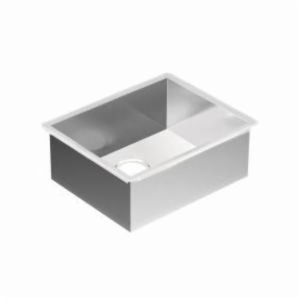 Moen® G18185 1800 Kitchen Sink, Brushed, Rectangle Shape, 20 in L x 16 in W x 8-1/2 in D Bowl, 20 in W x 10.63 in D x 22 in H, Under Mount, 18 ga Stainless Steel