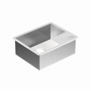 Moen® G18185 Kitchen Sink, Brushed, Rectangle Shape, 20 in L x 16 in W x 8-1/2 in D Bowl, 20 in W x 10.63 in D x 22 in H, Undermount, 18 ga Stainless Steel