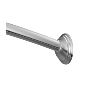 Moen® CSR2155CH Curved Shower Rod, 1 in Dia x 5 ft L Rod/Track, Stainless Steel, Chrome