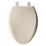 Bemis® 1200E4 146 Toilet Seat With Cover, AFFINITY ™, Elongated Bowl, Closed Front, Plastic, Almond, Adjustable Hinge