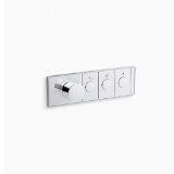Kohler® 26347-9-CP 3-Outlet Thermostatic Valve Control Panel, 8 gpm Valve, Polished Chrome