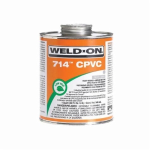 Weld-On® 714™ 10131 Heavy Body Low VOC Medium Setting Solvent Cement with Applicator Cap, 1 qt Container, Gray