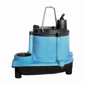 Little Giant® 506158 6 Series Automatic Submersible Sump Pump, 12.5 gpm Flow Rate, 1-1/2 in Outlet, 1 ph, 1/3 hp, Cast Iron